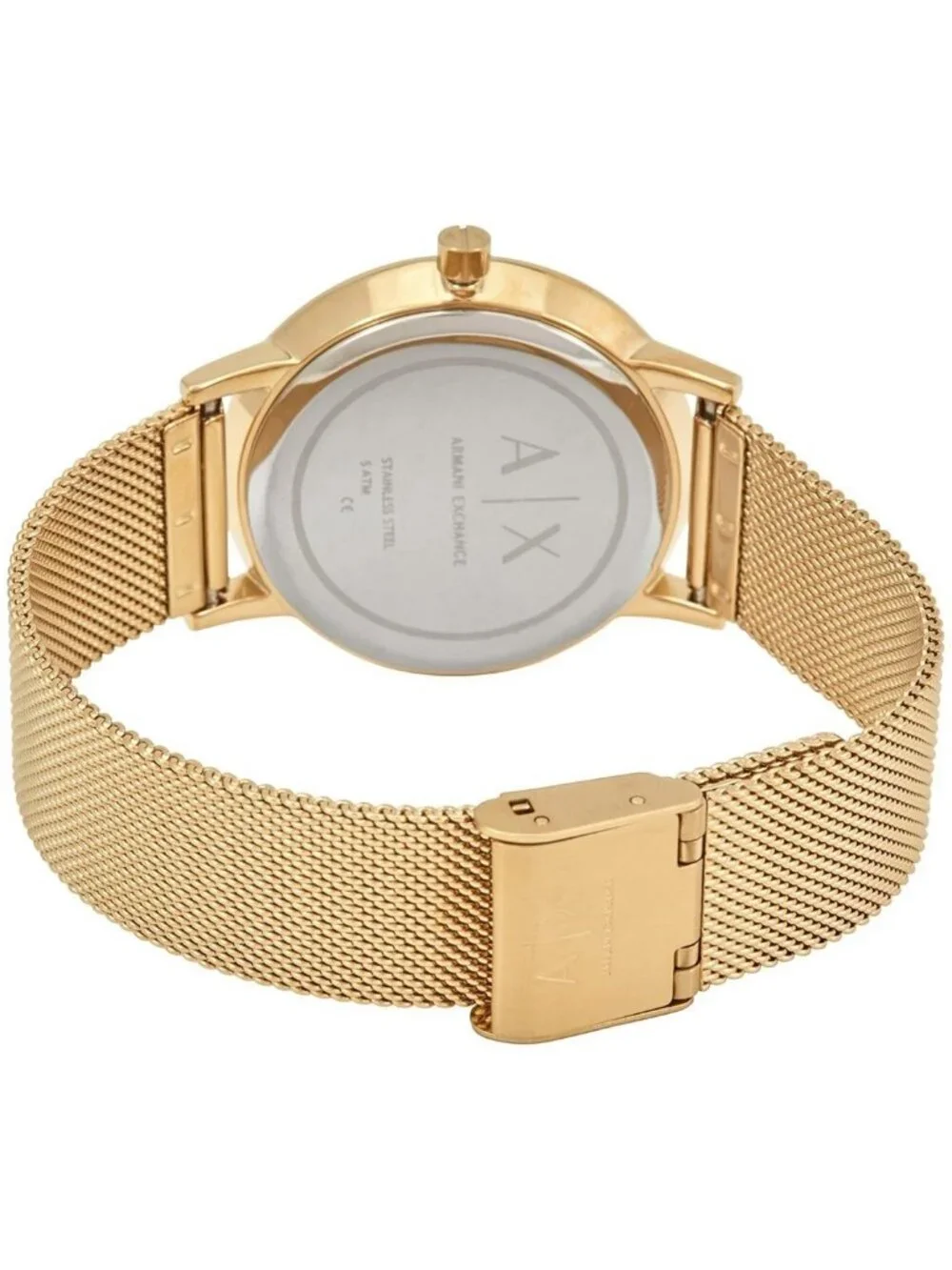 NWT Armani Exchange Quartz Gold Dial Ladies Watch